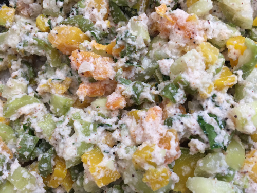 Steamed Veggies with coconut paste